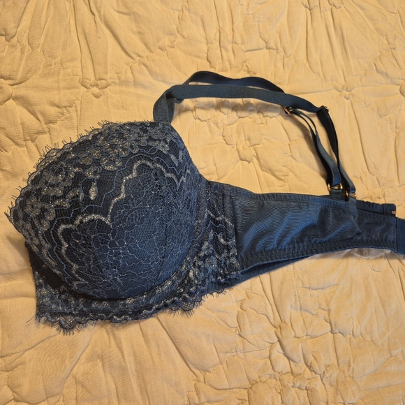 Victoria's Secret Blue Lace Demi Bra - Picture 3 of 6
